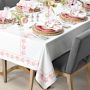 English Floral Tablecloth, 70"x108", Pink