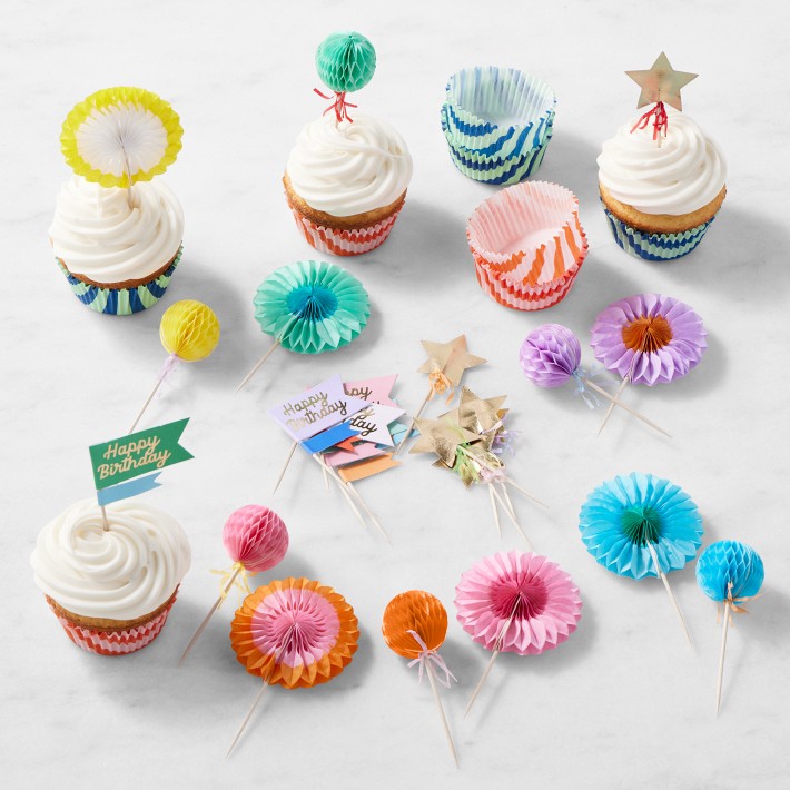 Meri Meri Birthday Stripe Party Cupcake Kit
