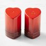 Le Creuset Heart Salt & Pepper Shakers, Cerise