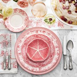 English Floral Appetizer Plates, Set of 4
