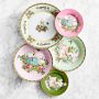 Famille Rose Bunny Appetizer Plates, Set of 4