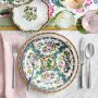 Famille Rose Scalloped Appetizer Plates, Set of 4