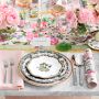 Famille Rose Scalloped Appetizer Plates, Set of 4