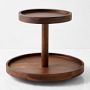 Hold Everything 2-Tiered Lazy Susan, 15&quot;, Walnut