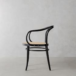 Ton 30 Caned Dining Armchair, Black