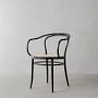 Ton 30 Caned Dining Armchair, Black