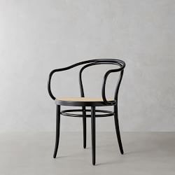 Ton 30 Caned Dining Armchair, Black