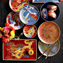 Lunar Dragon Large Rectangular Platter