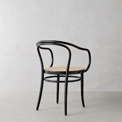 Ton 30 Caned Dining Armchair, Black