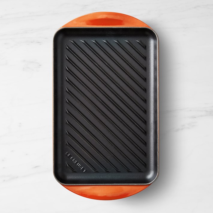 Le Creuset Enameled Cast Iron Skinny Grill, Flame