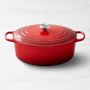 Le Creuset Signature Enameled Cast Iron Oval Dutch Oven, 6 3/4-Qt., Red