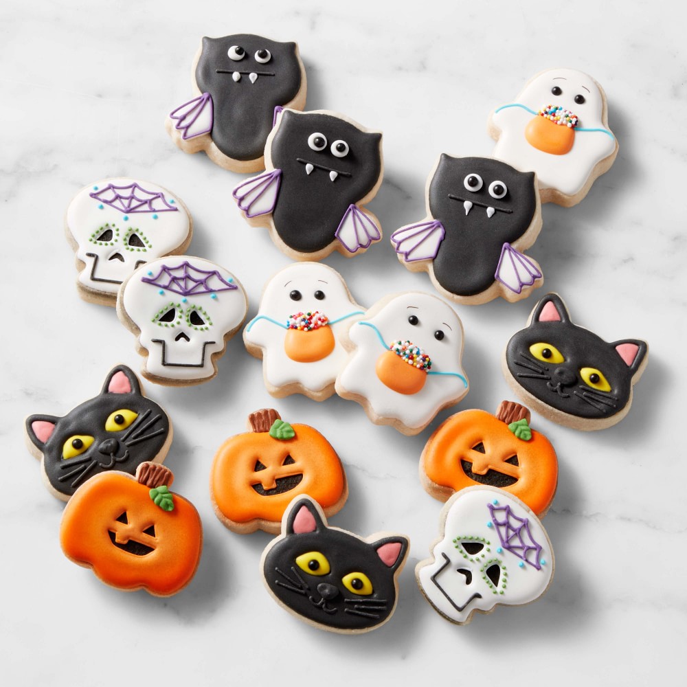 Assorted Halloween Cookies, Set of 15, Immediate Delivery