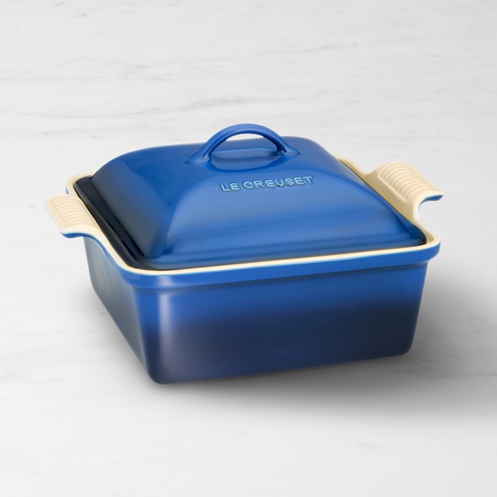 Le Creuset Stoneware Heritage Covered Square Baker, 4-Qt., Lapis