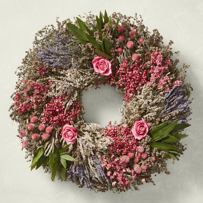 Pink Rose Garden Wreath