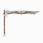 10' Square Performance Cantilever Umbrella, Wood Finish