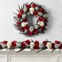 Spooky Soir&#233;e Halloween UV Protected Pre-Lit Faux Wreath &amp; Garland