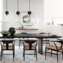 Knife Edge Extendable Dining Table &amp; Baldwin Dining Chairs