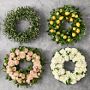 UV Protected Famille Rose Pink Faux Wreath &amp; Garland