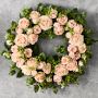 UV Protected Famille Rose Pink Faux Wreath &amp; Garland