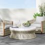 Pasadena Outdoor Fiberstone and Rope Round Coffee Table (44&quot;)