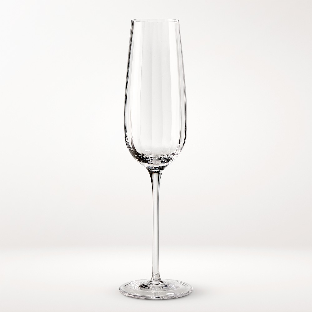 Williams Sonoma Reserve Optic Champagne Flutes, Set of 4