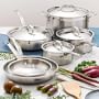 Hestan ProBond Professional Clad Stainless-Steel 10-Piece Cookware Set