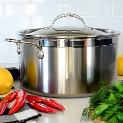 Hestan ProBond Professional Clad Stainless-Steel Stock Pot, 8-Qt.
