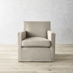 Brighton Slipcovered Swivel Armchair