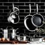 GreenPan&#8482; Premiere Stainless-Steel Ceramic Nonstick Covered Wok with Helper Handle, 12&quot;