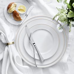 Pillivuyt Plisse Gold Porcelain Dinnerware Collection