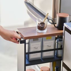Yamazaki Home Slim Rolling Storage Cart with Handle