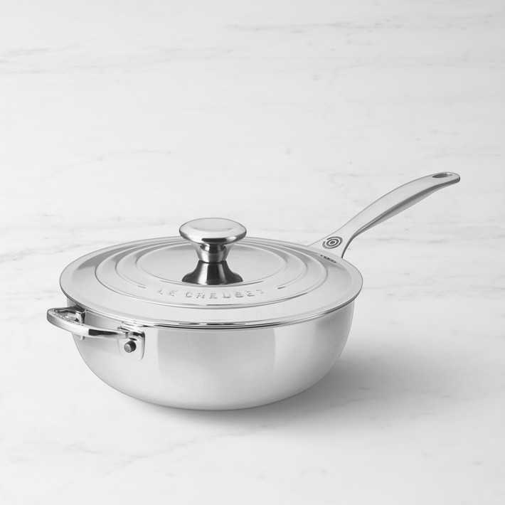 Le Creuset Stainless-Steel Saucier, 3 1/2-Qt.