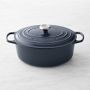 	Le Creuset Signature Enameled Cast Iron Oval Dutch Oven, 6 3/4-Qt., Matte Navy