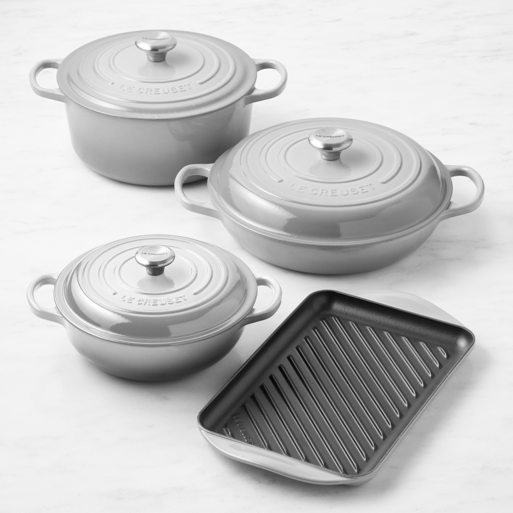 Le Creuset Signature Enameled Cast Iron 7-Piece Essential Cookware Set