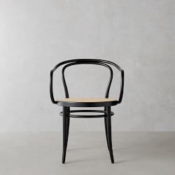 Ton 30 Caned Dining Armchair, Black
