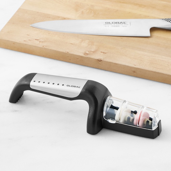 Global Classic Minosharp 2 Ceramic Water Knife Sharpener, Stainless-Steel