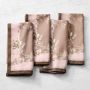 Delicate Floral Napkins, Set of 4, Pink
