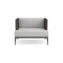Palisades Lounge Chair Cushion, Perennials Performance Basketweave, Light Grey