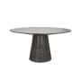 Tioga Round Dining Table, Black Cerused