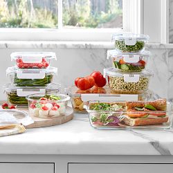 Hold Everything Rectangular Glass Food Storage Containers, 6-Piece Set