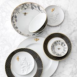 Honeycomb Embossed Appetizer Plates, Set of 4