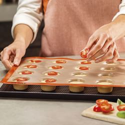Silpat Nonstick Perforated Aluminum Baking Tray and Silpat Nonstick Mini Muffin Pan, 20-Well
