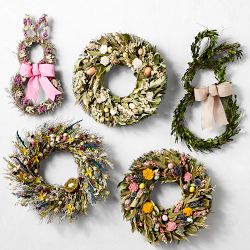 Easter Blossom Neutral Live Wreath, 20&quot;