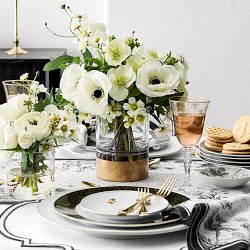 Honeycomb Embossed Appetizer Plates, Set of 4