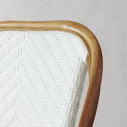 Parisian Bistro Woven Side Chair, White