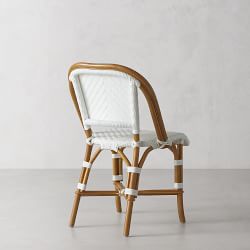 Parisian Bistro Woven Side Chair, White