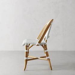 Parisian Bistro Woven Side Chair, White