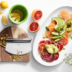 Williams Sonoma Mezzaluna and Board