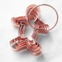 Williams Sonoma Copper Gingerbread Man Cookie Cutters on Ring, set of 5
