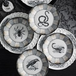 Spooky Soir&#233;e Salad Plates, Set of 4
